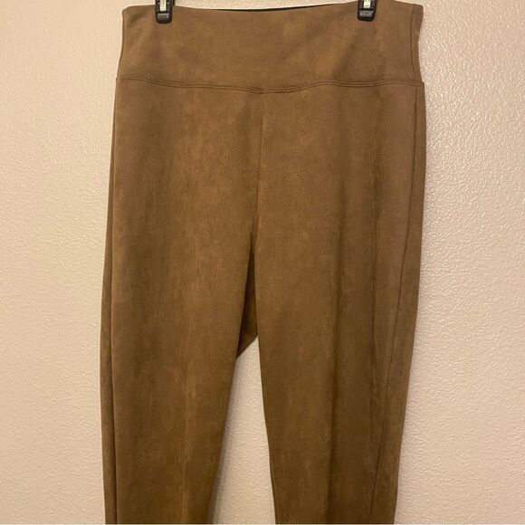 Assets Spanx pull on light brown faux suede shaping leggings  plus size 1X - Picture 3 of 13